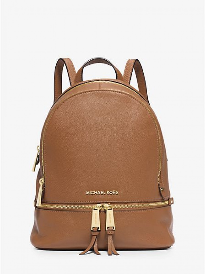 Mochila Michael Kors Rhea Medium Cuero Mujer Marrones | 869107-SVY