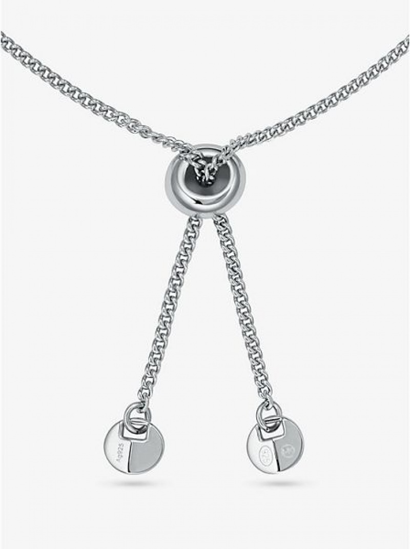 Pulsera Michael Kors Sterling Silver Tenis Slider Mujer Plateadas | 027954-PCT