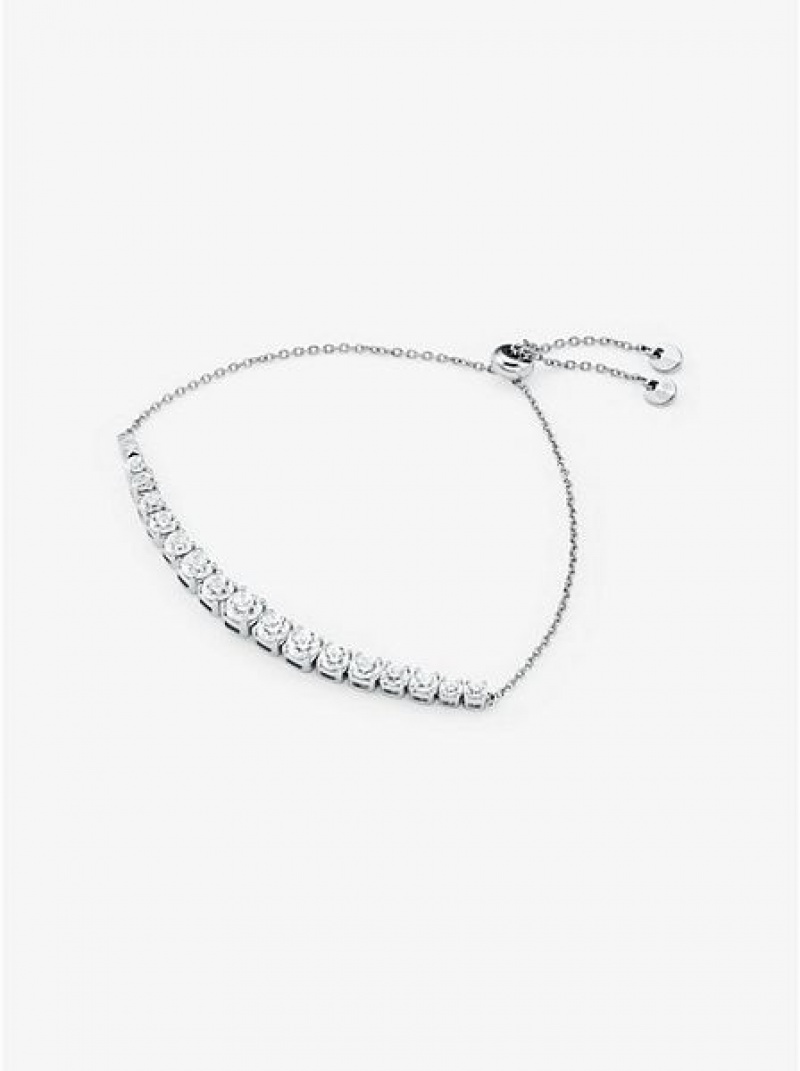 Pulsera Michael Kors Sterling Silver Tenis Slider Mujer Plateadas | 027954-PCT