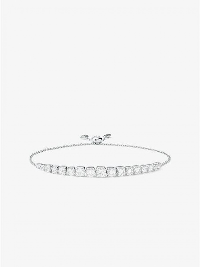 Pulsera Michael Kors Sterling Silver Tenis Slider Mujer Plateadas | 027954-PCT