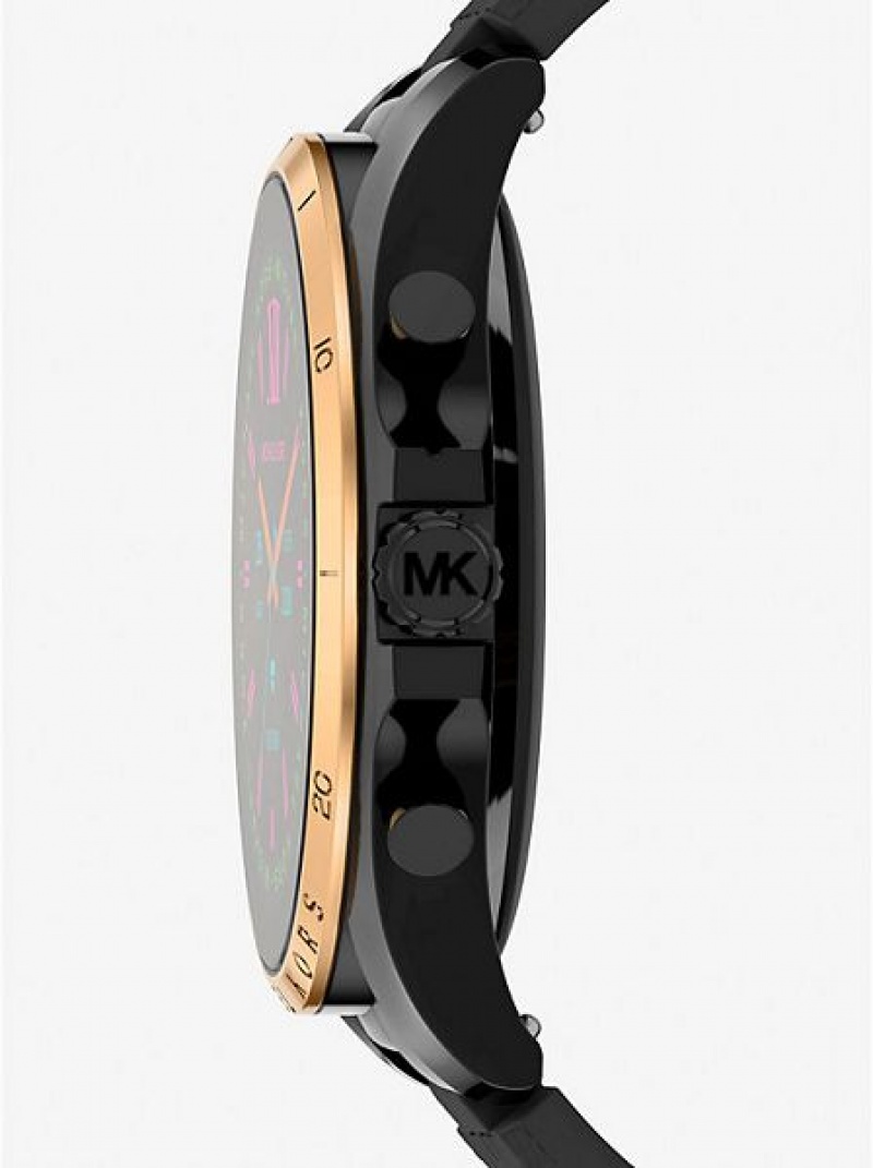 Relojes Michael Kors Gen 6 Bradshaw And Logo Silicona Smart Hombre Negras Doradas | 281347-GCI