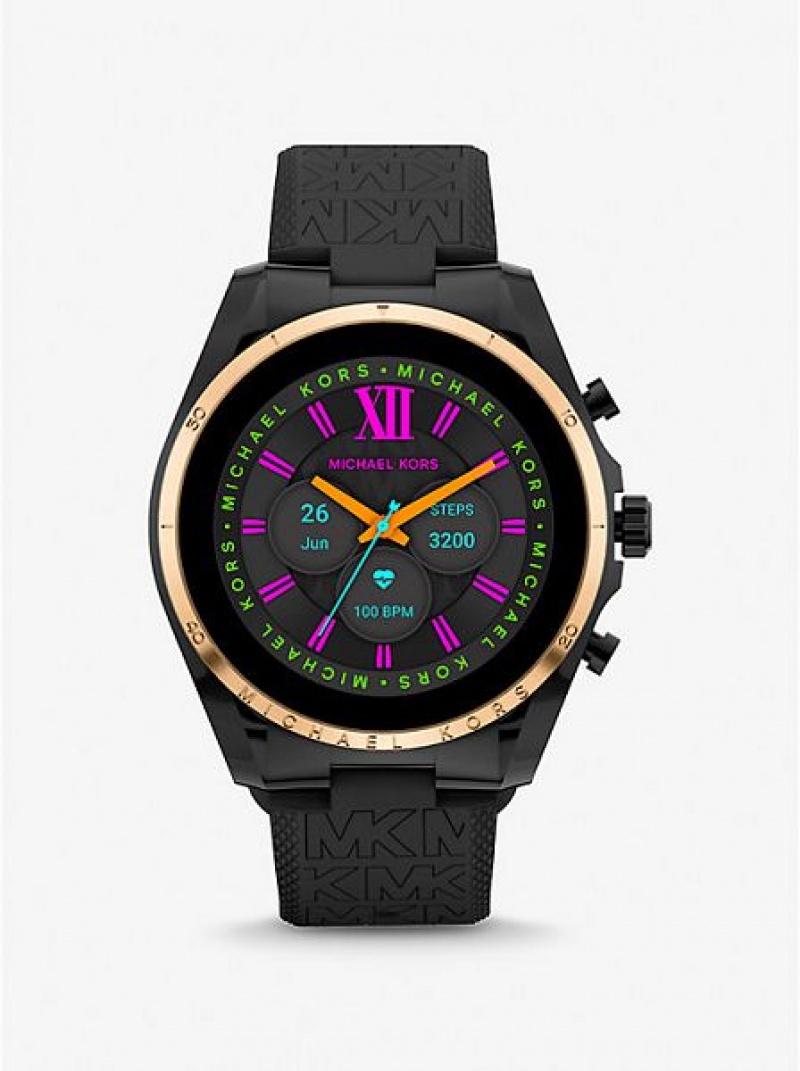 Relojes Michael Kors Gen 6 Bradshaw And Logo Silicona Smart Hombre Negras Doradas | 281347-GCI