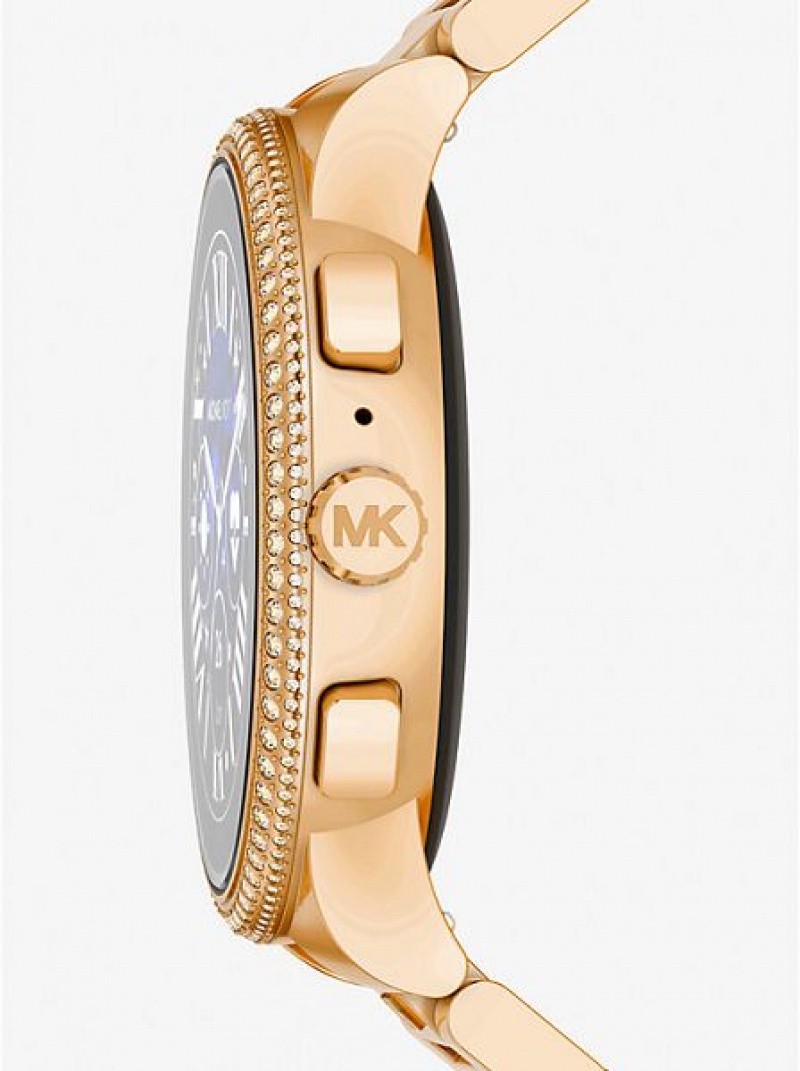 Relojes Michael Kors Gen 6 Camille Pave Smart Hombre Doradas | 795832-QCJ