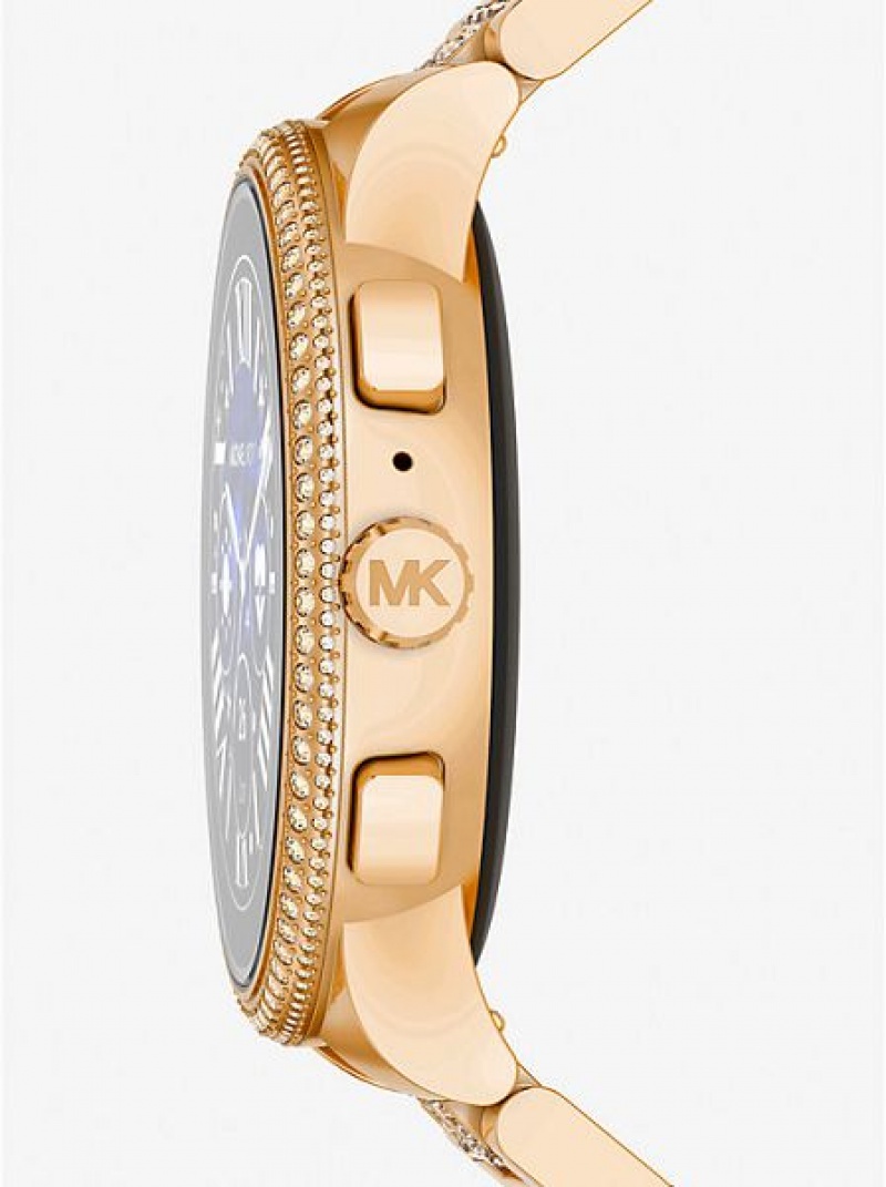 Relojes Michael Kors Gen 6 Camille Pave Smart Mujer Doradas | 592784-EHK