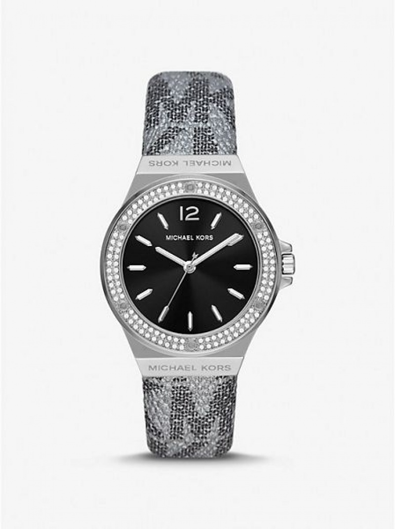 Relojes Michael Kors Lennox Pave Mujer Plateadas | 546190-AMG