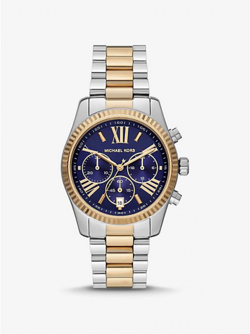 Relojes Michael Kors Lexington Mujer Plateadas Doradas | 783461-LKT