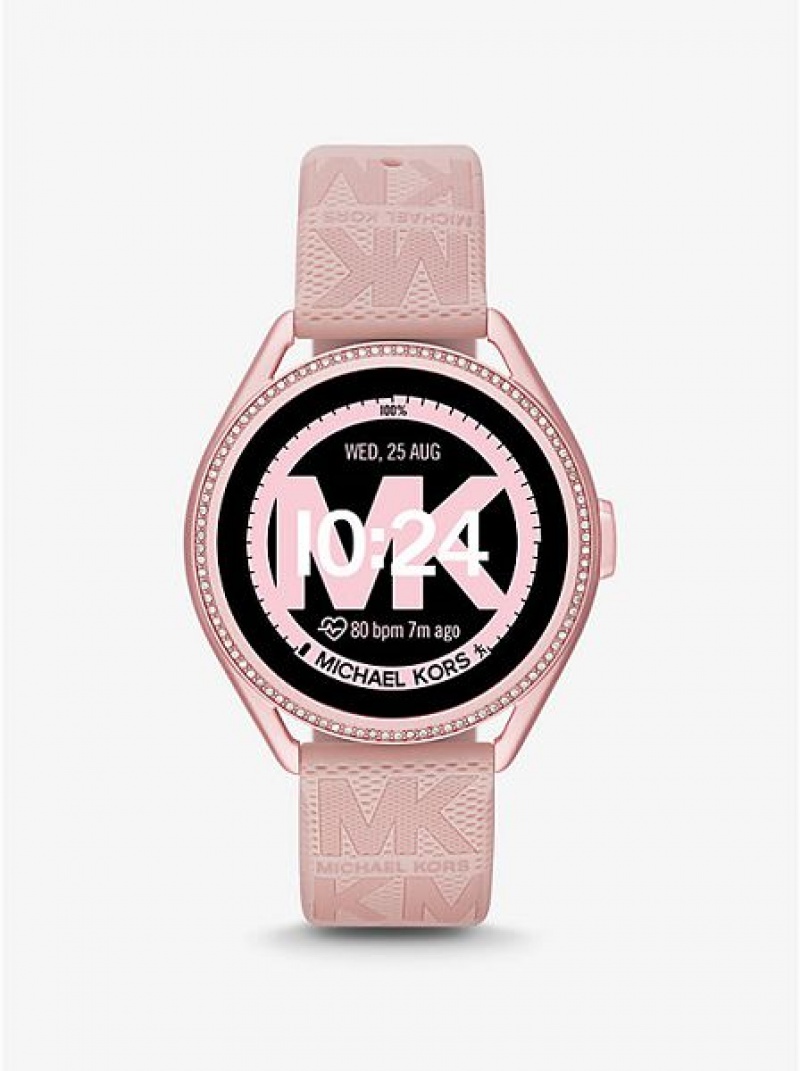 Relojes Michael Kors Michael Kors Access Gen 5e Mkgo And Logo Rubber Smart Mujer Rosas | 679253-VRX