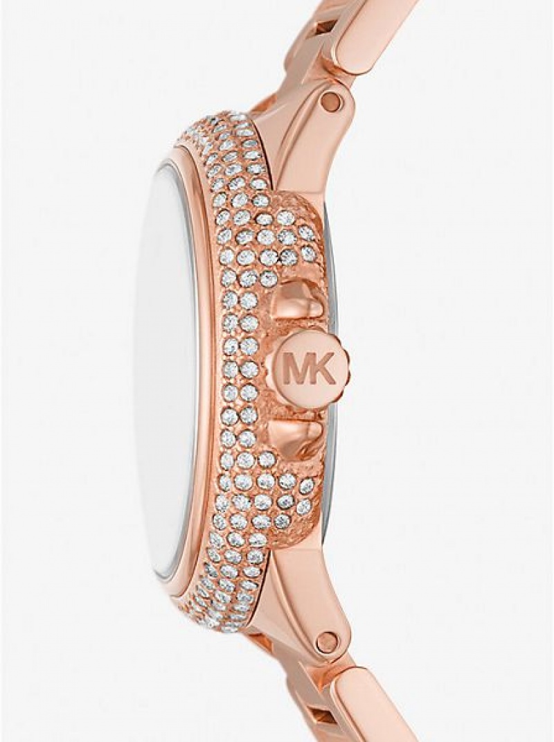 Relojes Michael Kors Mini Camille Pave Mujer Rosas Doradas | 285107-BUE