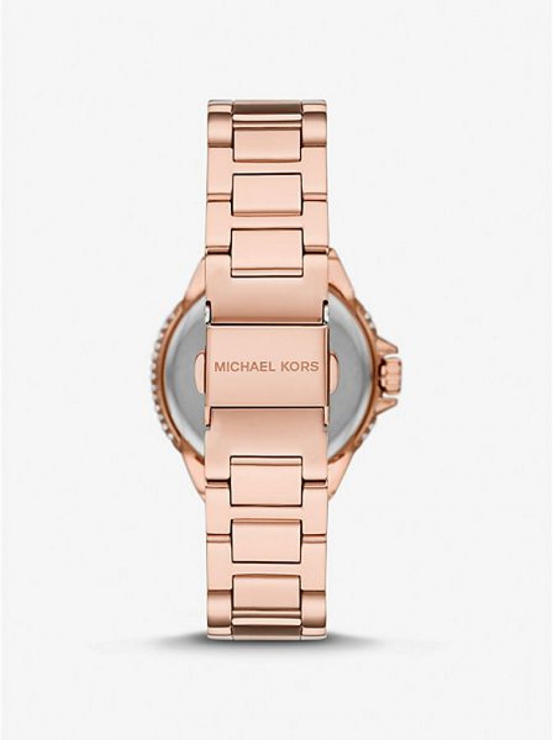 Relojes Michael Kors Mini Camille Pave Mujer Rosas Doradas | 285107-BUE