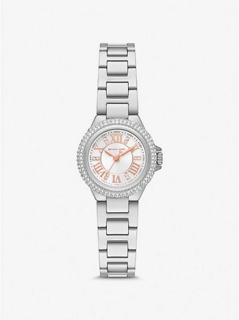 Relojes Michael Kors Mini Camille Pave Mujer Plateadas | 567039-REZ