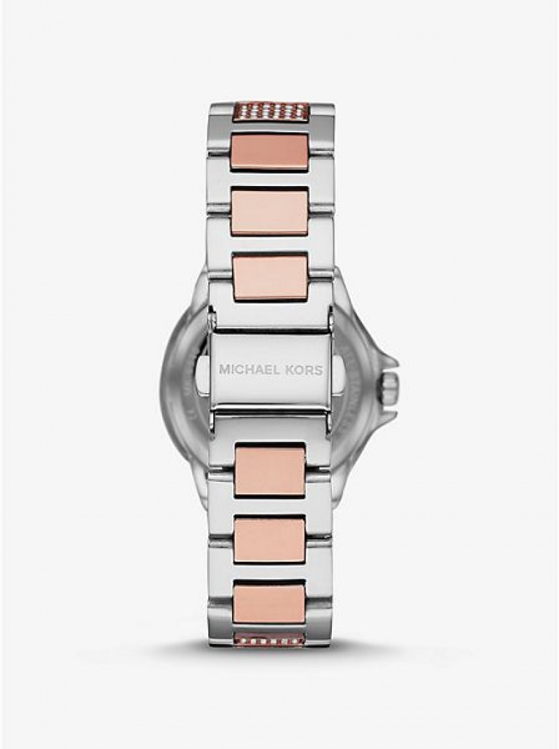 Relojes Michael Kors Mini Camille Pave Mujer Plateadas Rosas | 437921-AXO