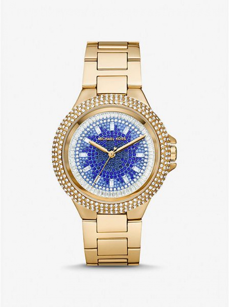 Relojes Michael Kors Oversized Camille Ombre Pave Mujer Doradas | 597031-EXZ