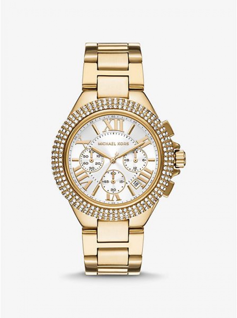 Relojes Michael Kors Oversized Camille Pave Mujer Doradas | 835764-QRO