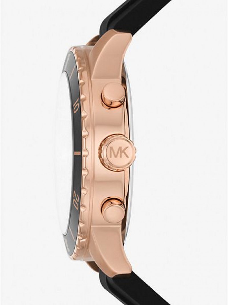 Relojes Michael Kors Oversized Cunningham And Silicona Hombre Rosas Doradas | 492736-OXY