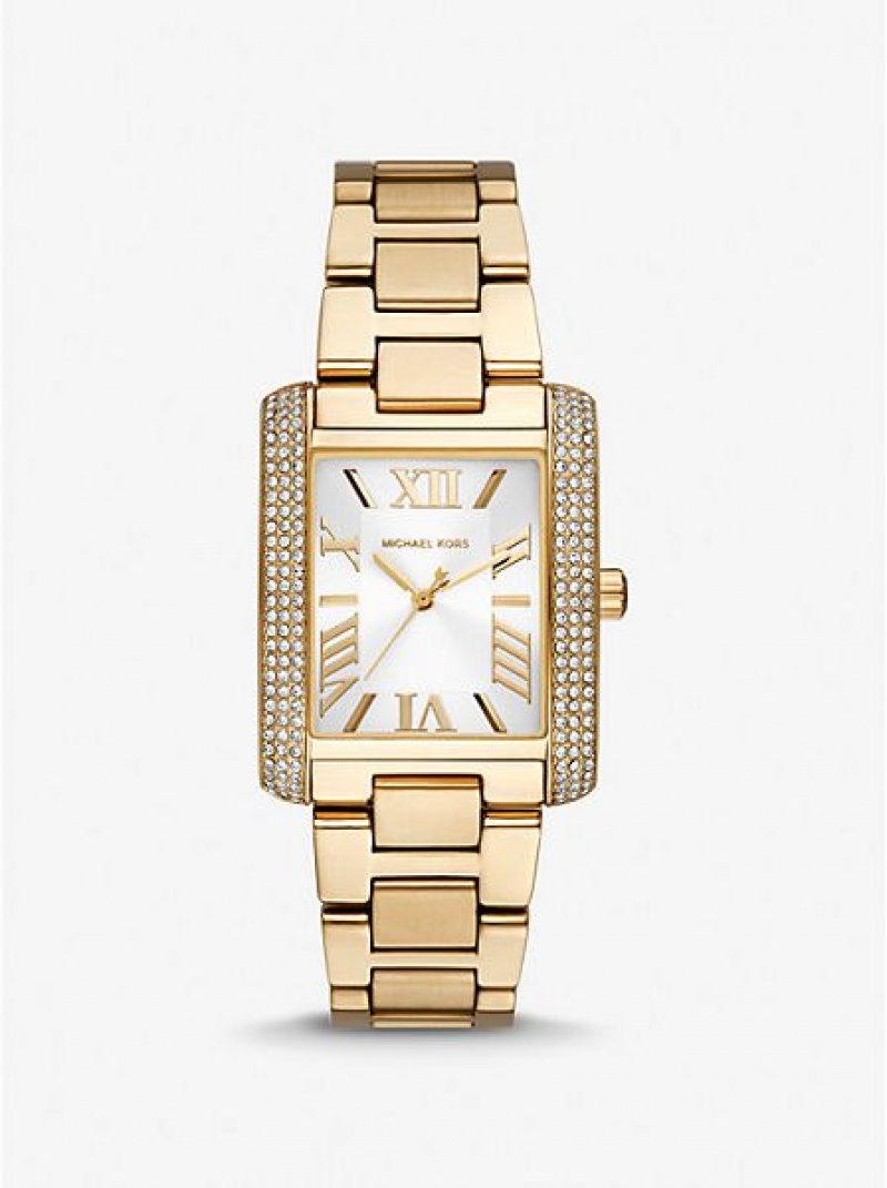 Relojes Michael Kors Oversized Emery Pave Mujer Doradas | 357284-EKF