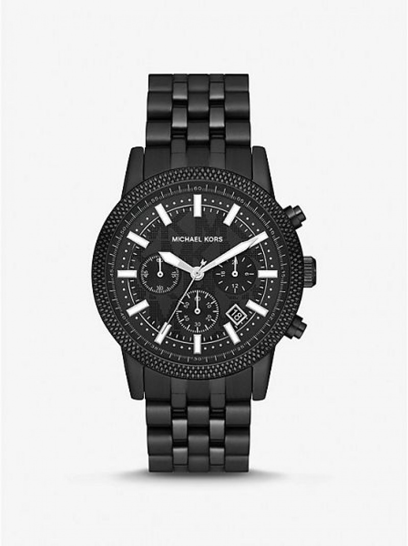 Relojes Michael Kors Oversized Hutton Hombre Negras | 034869-FNA