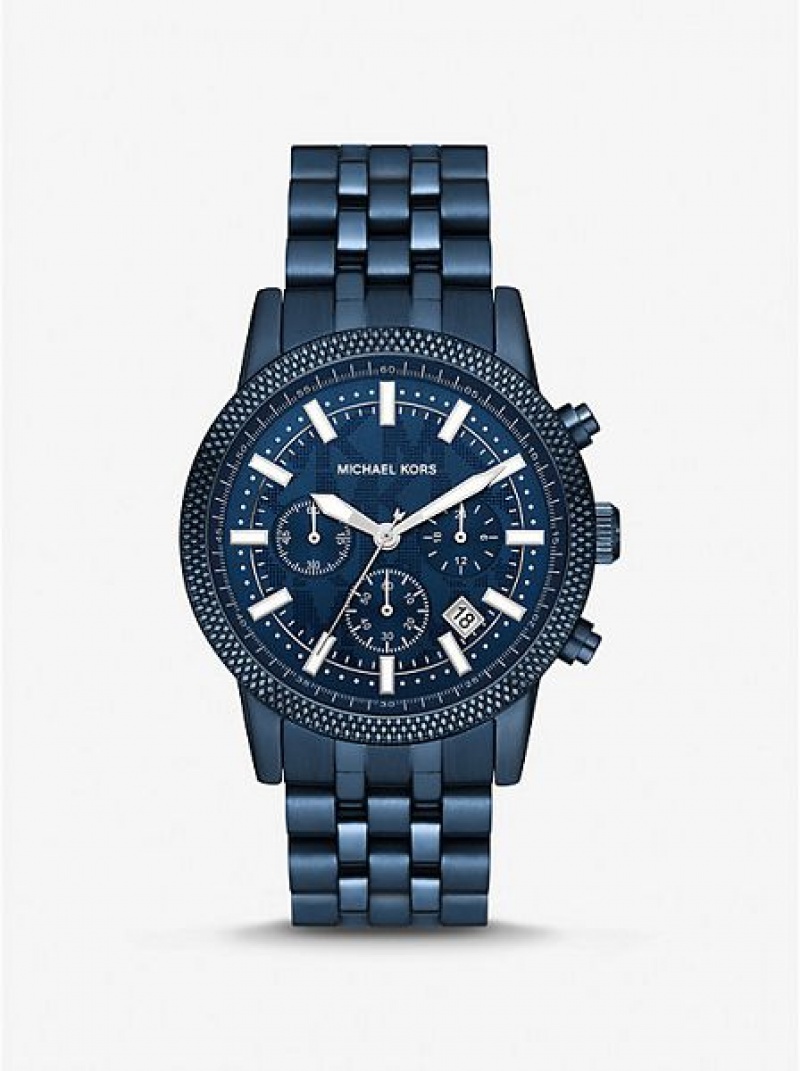 Relojes Michael Kors Oversized Hutton Navy-tone Mujer Azul Marino | 236510-HPF