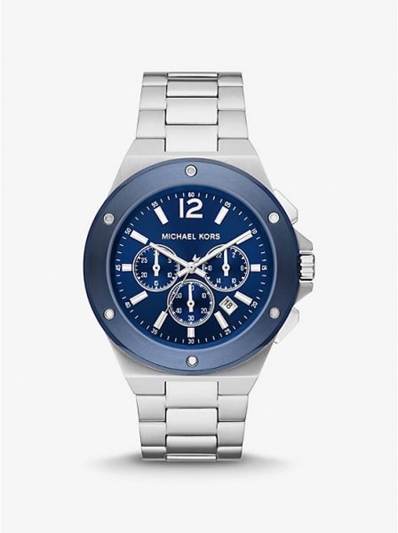 Relojes Michael Kors Oversized Lennox Hombre Plateadas | 872163-DYZ