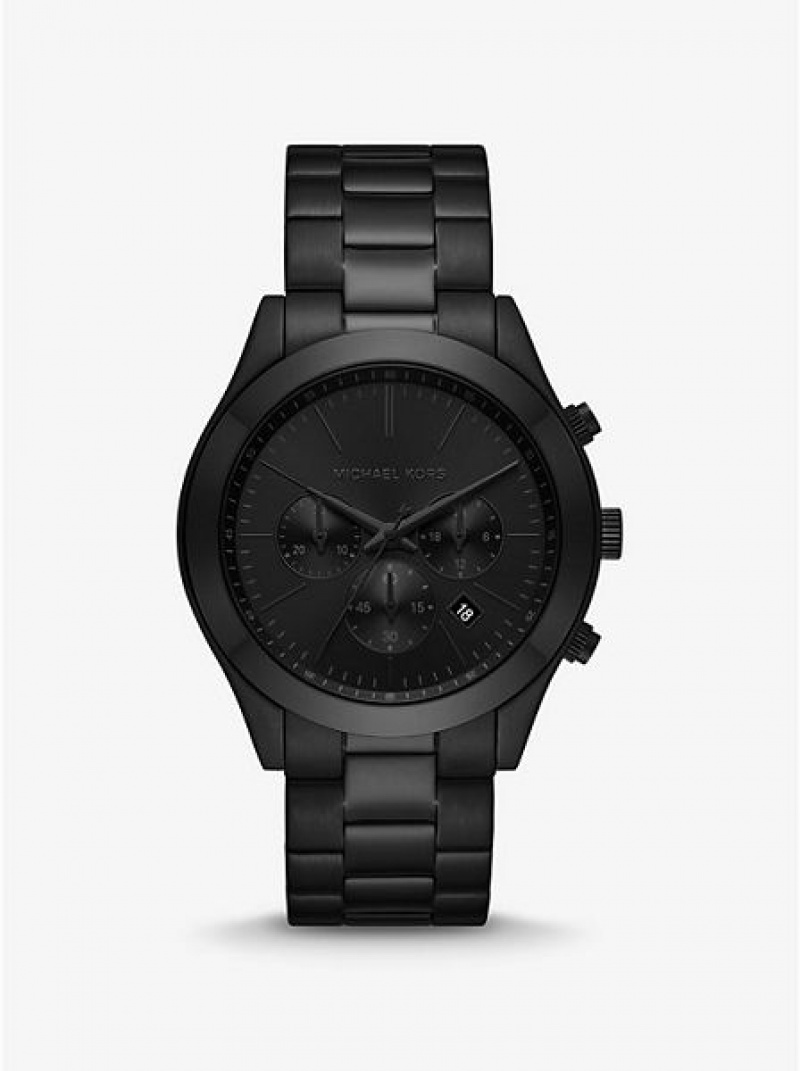 Relojes Michael Kors Oversized Slim Runway Hombre Negras | 815034-OJX