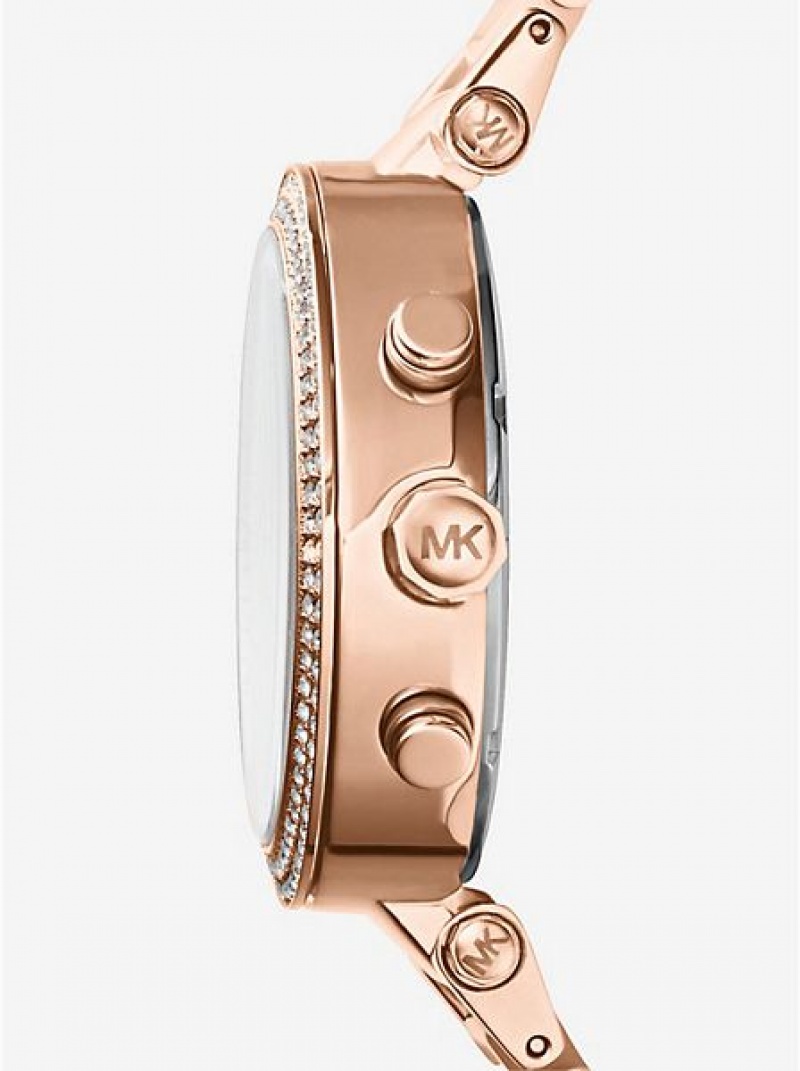 Relojes Michael Kors Parker Blush Acetate Mujer Rosas Doradas | 372490-YRO