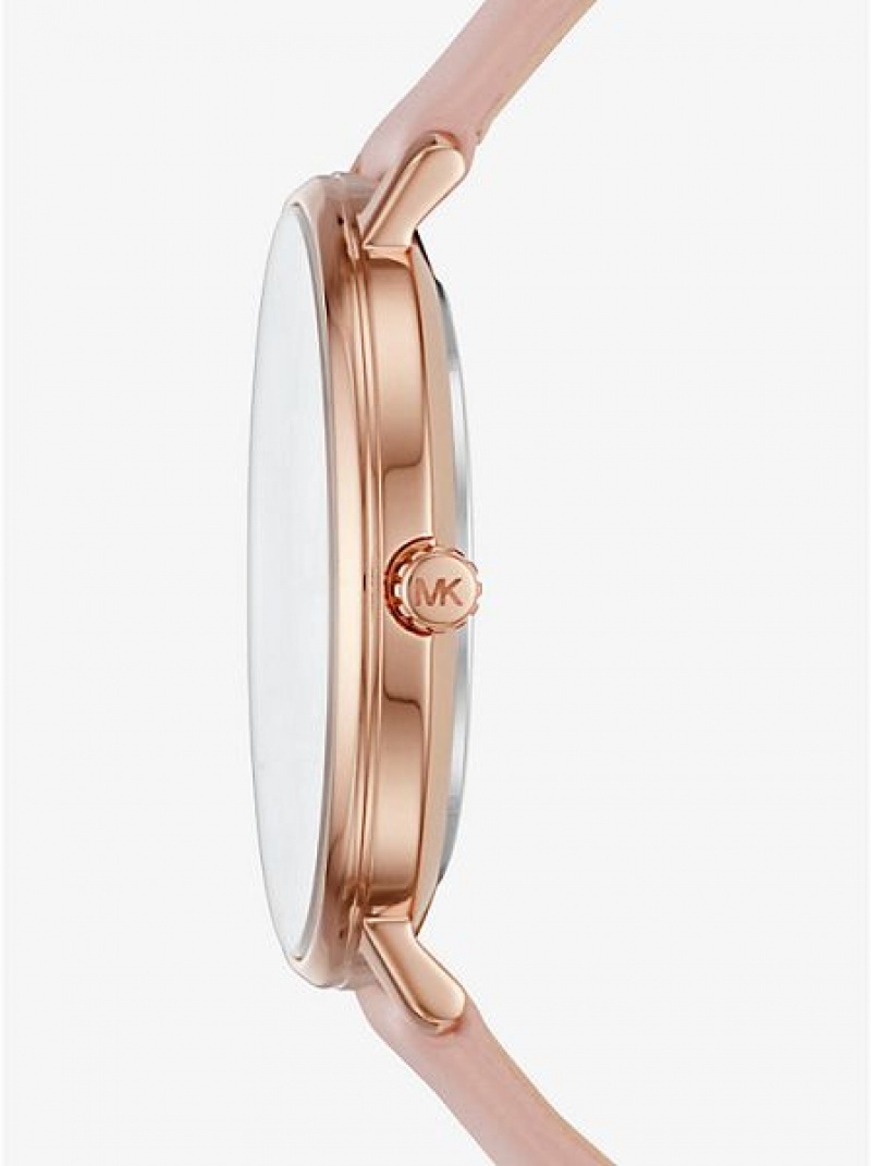 Relojes Michael Kors Pyper Cuero Mujer Rosas Doradas | 648173-DST