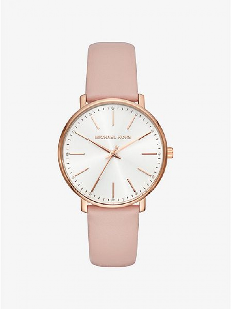 Relojes Michael Kors Pyper Cuero Mujer Rosas Doradas | 648173-DST