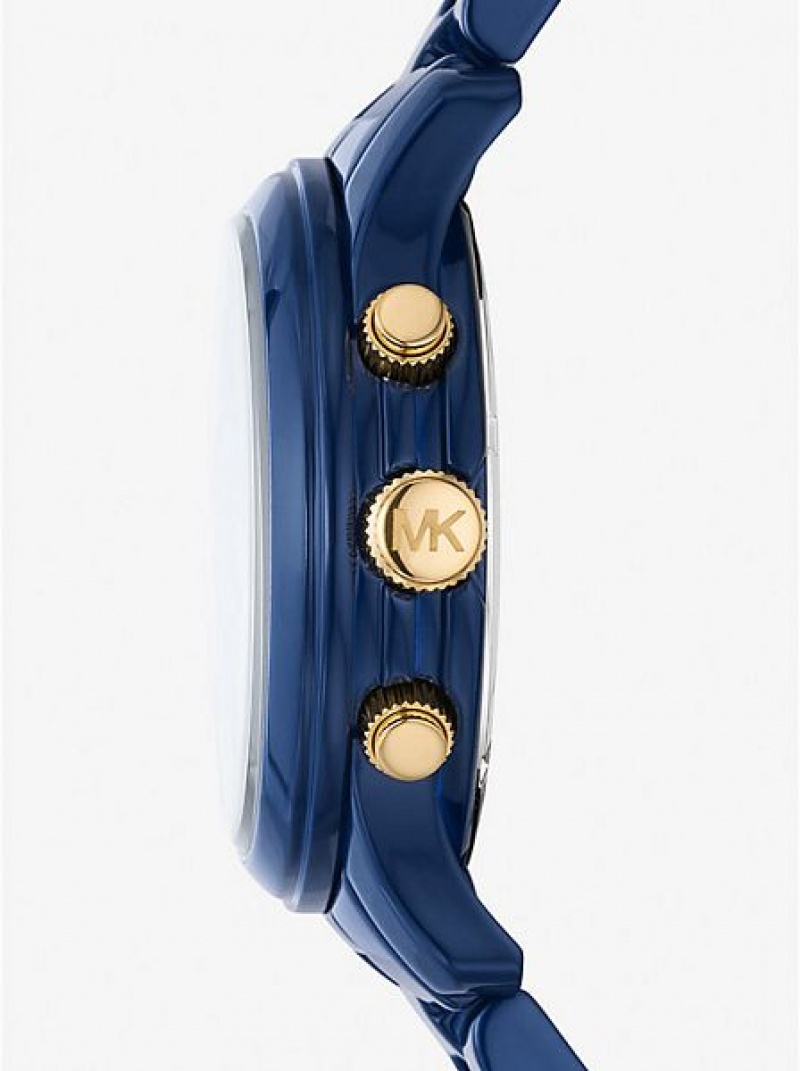 Relojes Michael Kors Runway Mujer Azules | 208943-WPT