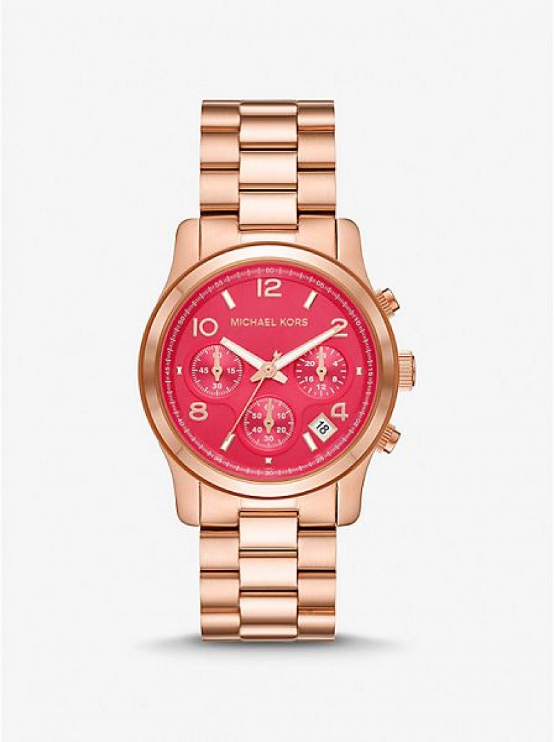 Relojes Michael Kors Runway Mujer Rosas Doradas | 710645-DNL