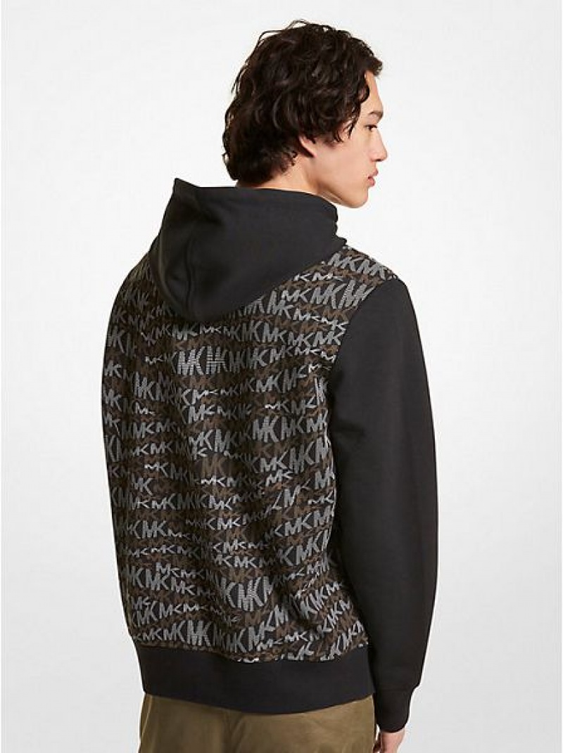 Sudadera Con Capucha Michael Kors Animal Logo Print Algodon Blend Hombre Negras | 804526-ZIT