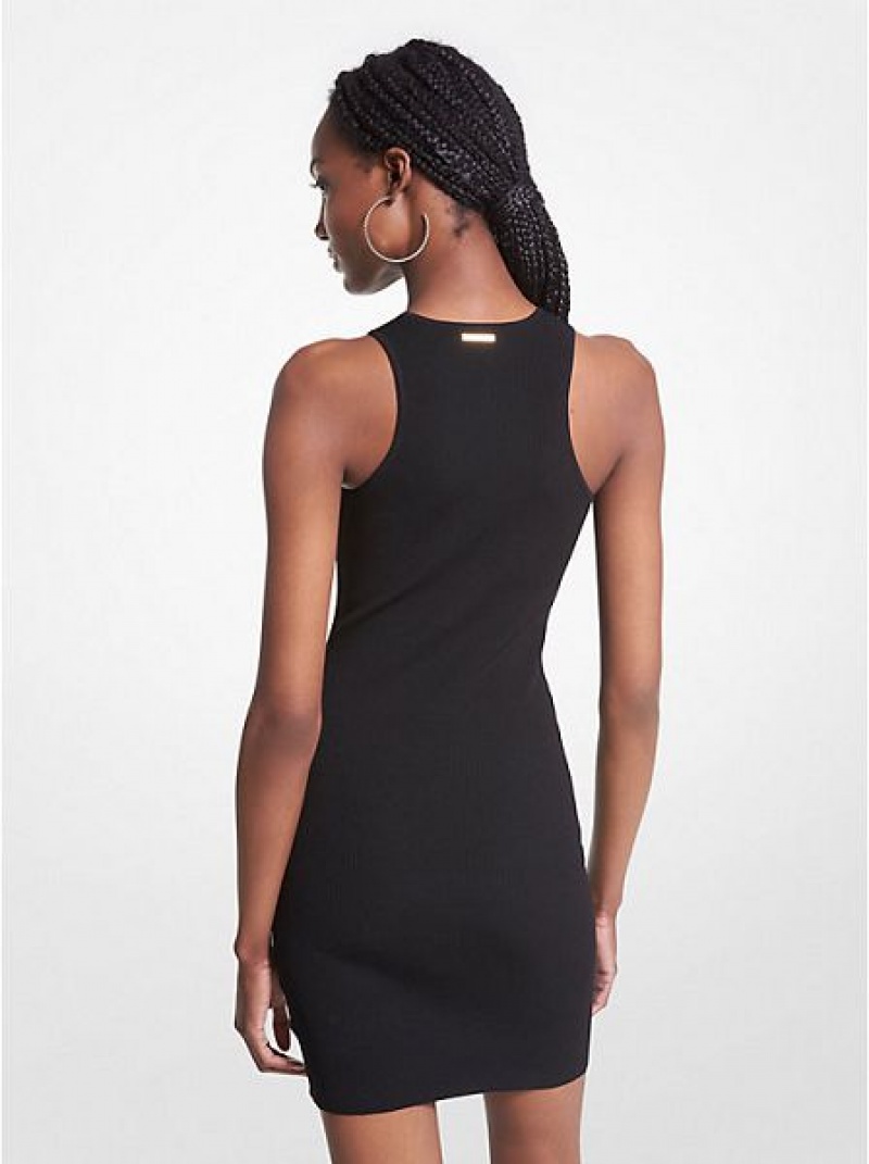 Vestido Michael Kors Acanalado Knit Racerback Tank Mujer Negras | 658014-UZC