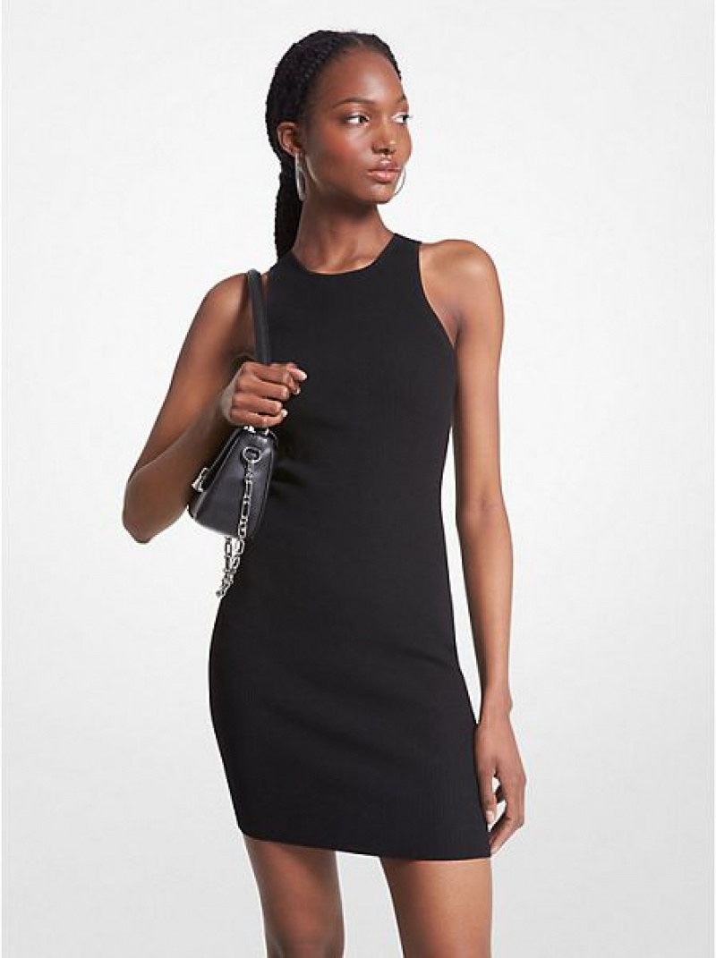 Vestido Michael Kors Acanalado Knit Racerback Tank Mujer Negras | 658014-UZC